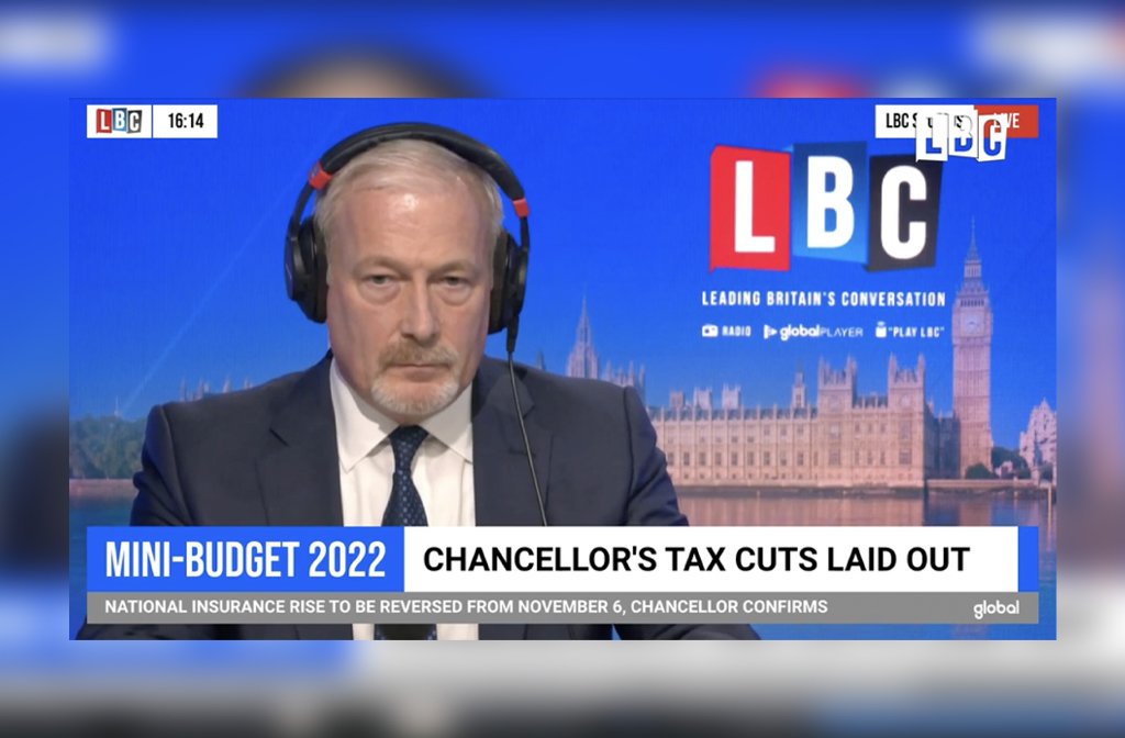 Richard Fuller MP was interviews on LBC about the 'mini-budget' yesterday (23 September) Image LBC/Global