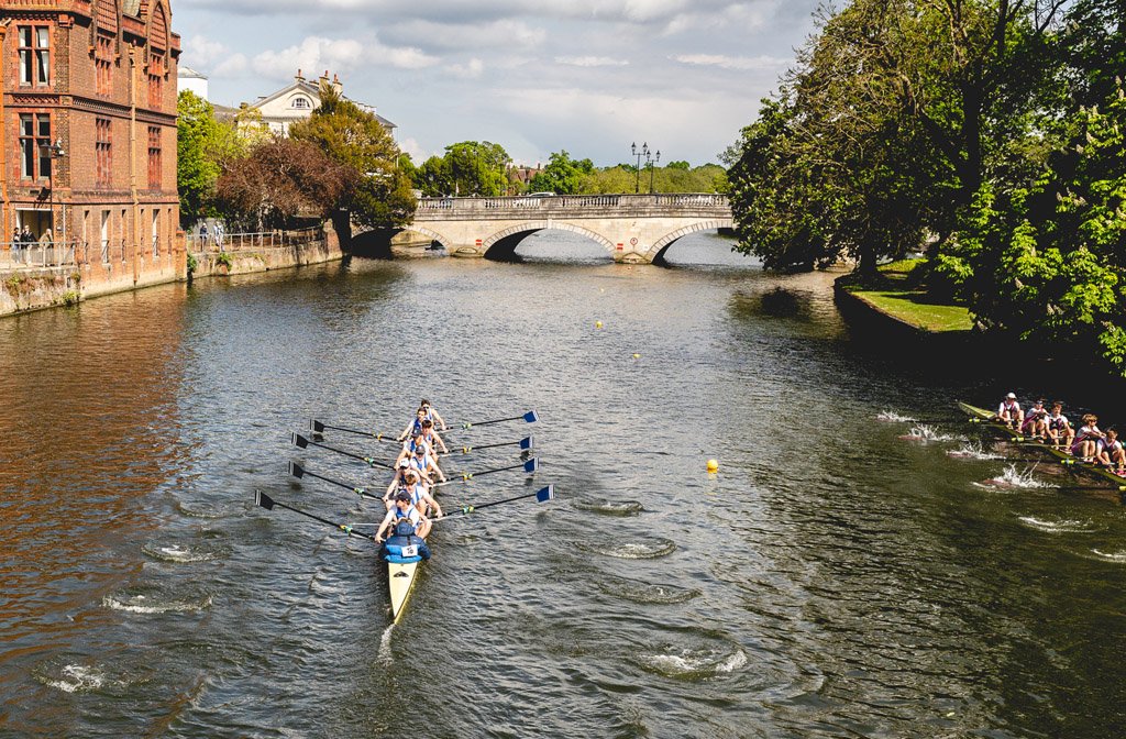Rowing on the River Great Ouse. Image: Bedford School