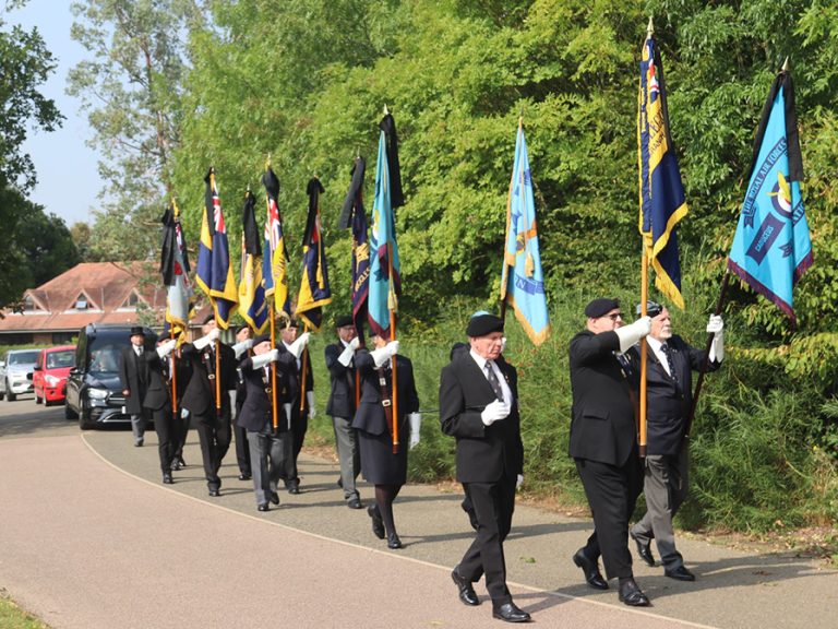 Roy Easton Funeral procession at Norse Road Cemetery. Image: Stanley's Photos