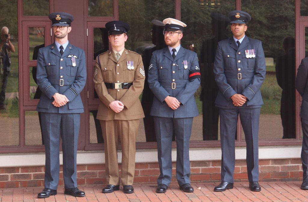 Representatives from MoD Chicksands attended the funeral of Roy Easton at Norse Road Cemetery to pay their respects. Image: Stanley's Photos