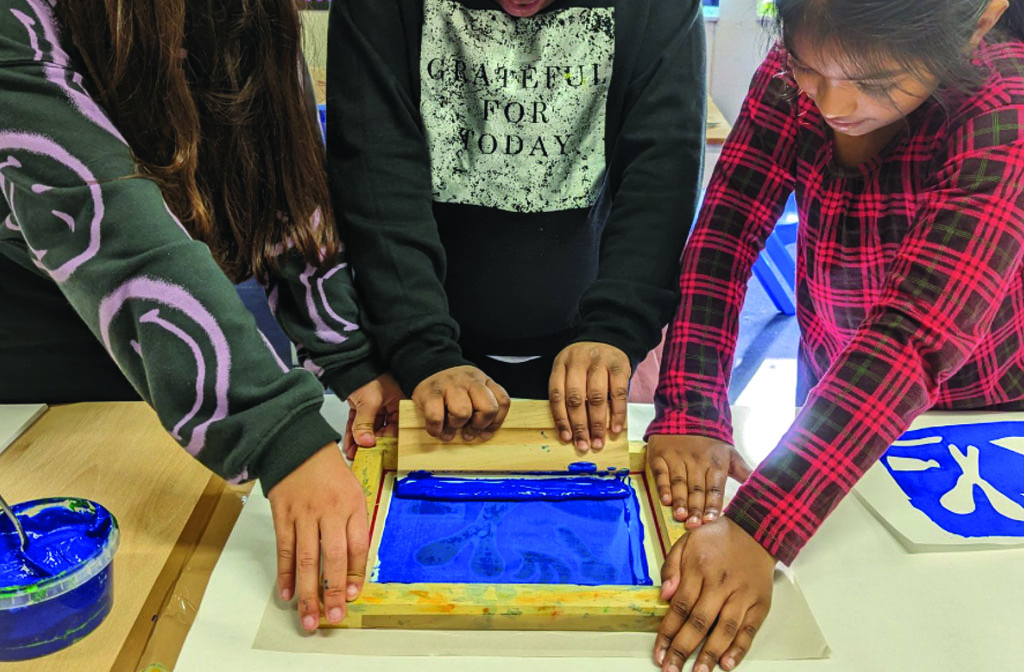 Screenprinting at the Higgins. Image: Bedford Borough Council