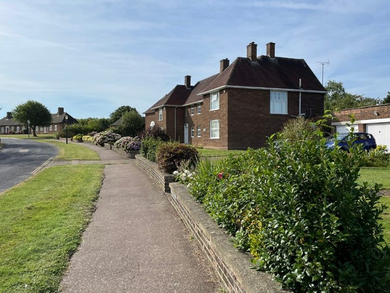 Row of housing in Stewartby
