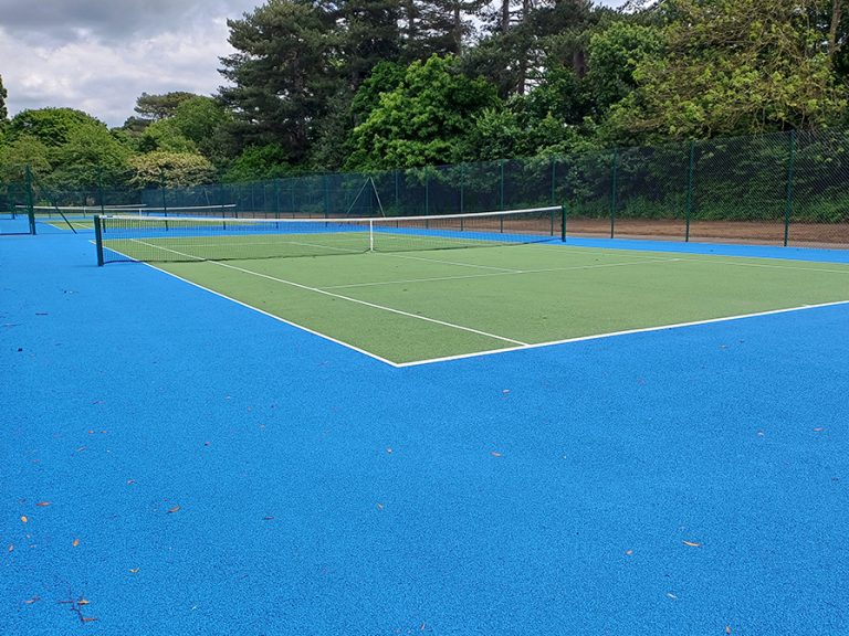 Tennis courts in Bedford Park. Image: Bedford Borough Council
