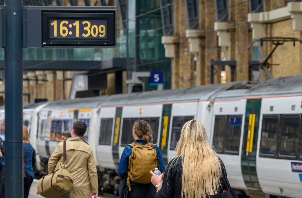 Thameslink train in the station