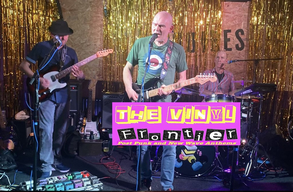 Post punk band, The Vinyl Frontier, are pictured on the stage in the bar at Esquires in Bedford