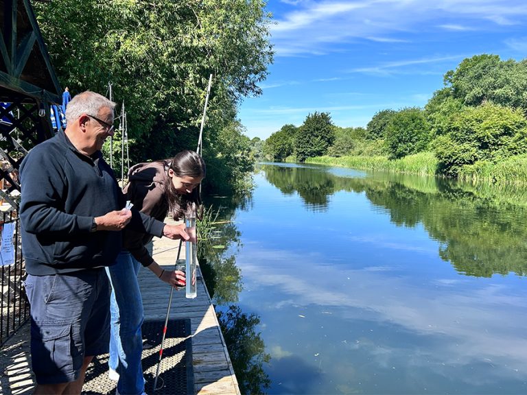 Water quality testing on River Great Ouse. Image BedsGovet