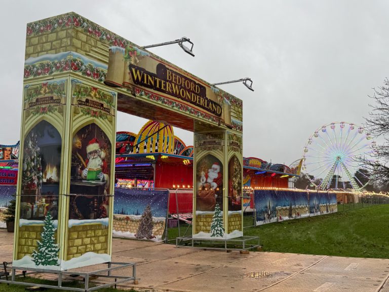 Winter Wonderland entrance Bedford Park 2024 Image Bedford Independent