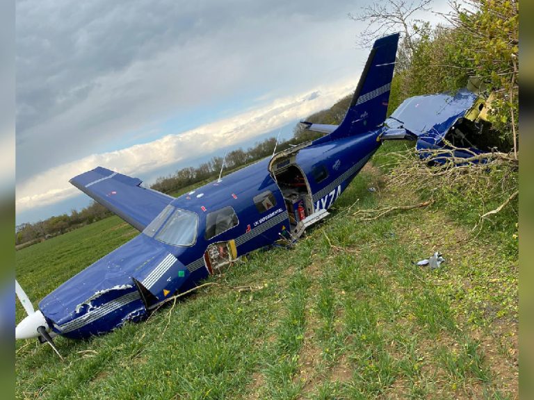ZeroAvia’s R&D aircraft crashed during a routine test flight just outside Cranfield airport. Image: Reader photo