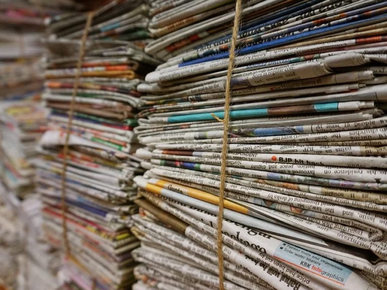 Stack of newspapers