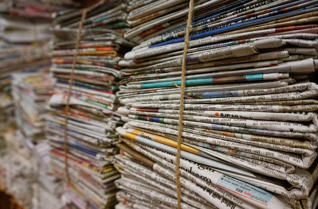 Stack of newspapers