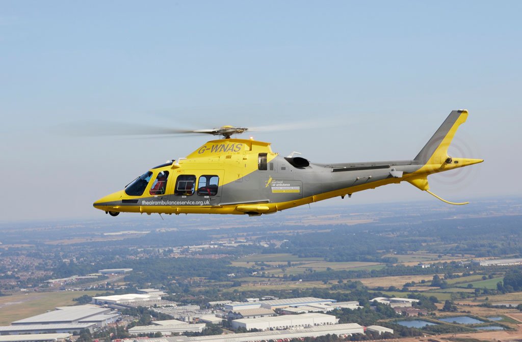WNAA helicopter in mid flight