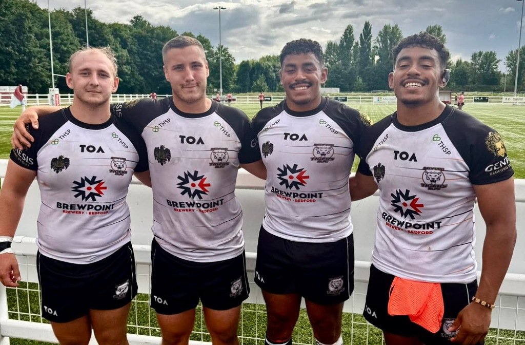 Left to right, Jack Brown, Ed Brown, Si Elrick and Sam Elrick for Bedford Tigers in London
