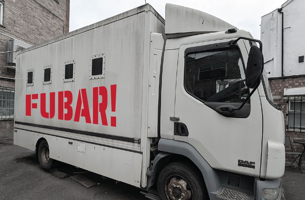 Escape room in a Serco-van at Don't Get Locked In in Bedford. Image Don't Get Locked In