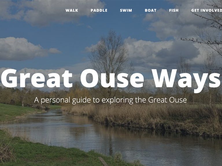 Great Ouse Ways homepage screenshot.