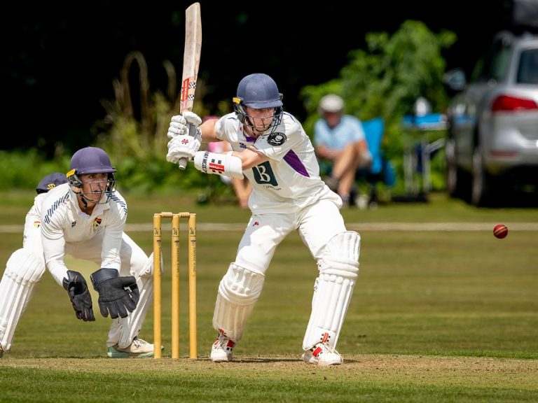 Bedfordshire batter, Jamie Dunk en route to a second innings century against Norfolk in August 2025
