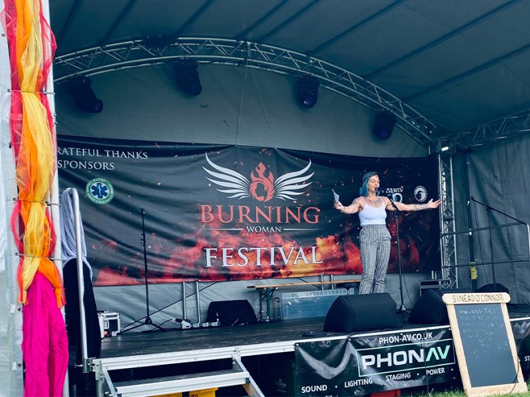 Jennifer Mckenzie at the Burning Woman festival. Image: Jennifer Mckenzie