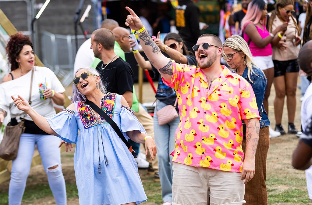 Party atmosphere at Bedford Original Culture Festival 16 August 2025 Image Donna Samuels Photography