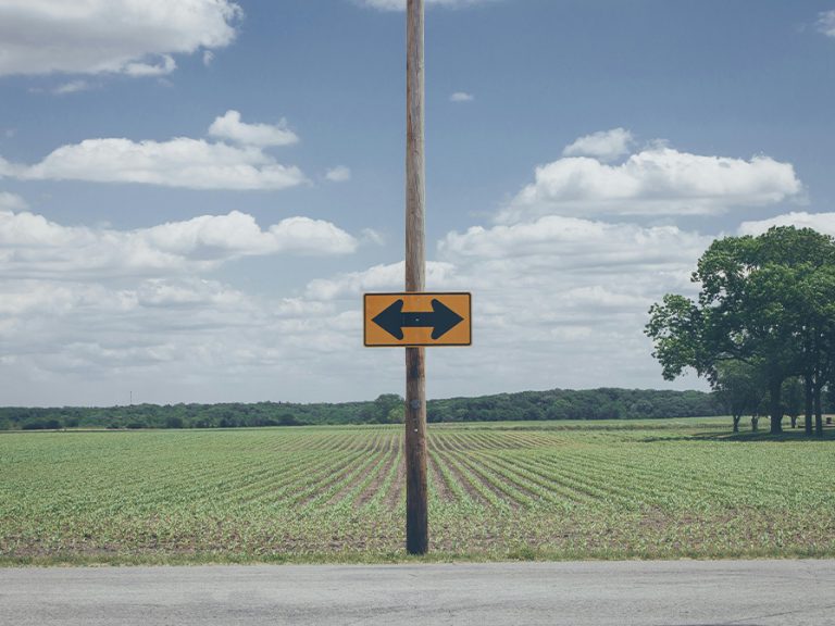 Photo of Yellow Arrow Road Signage