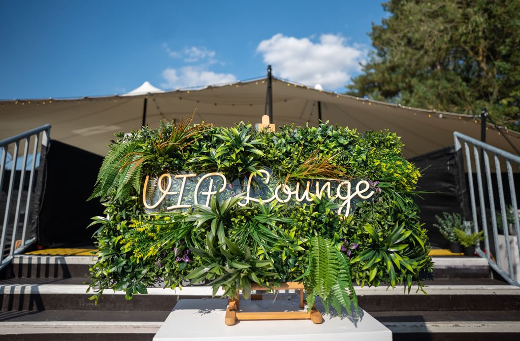 VIP lounge at Bedford Summer Sessions. Image Cuffe & Taylor