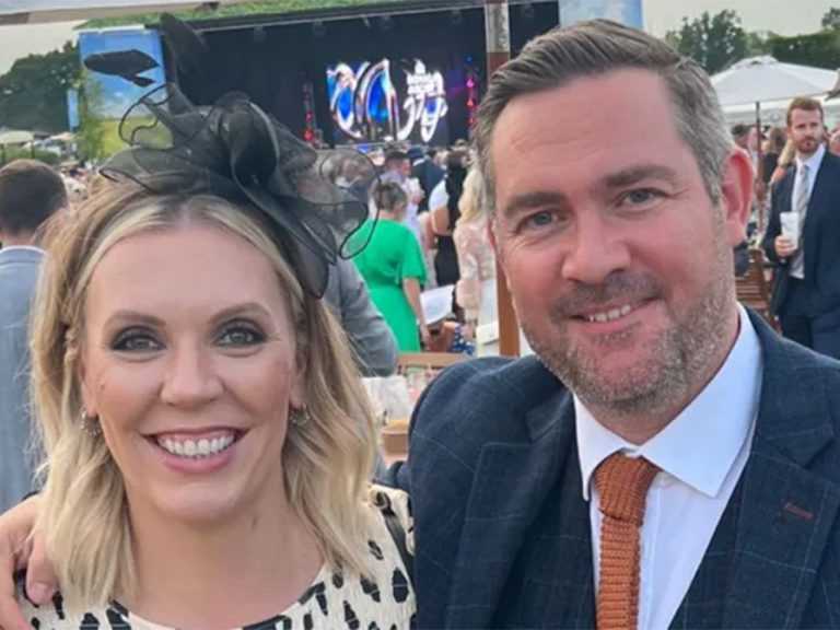 (l-r) Aileen and Stuart Minty at a proms event they are both smiling. Image: The Minty Family