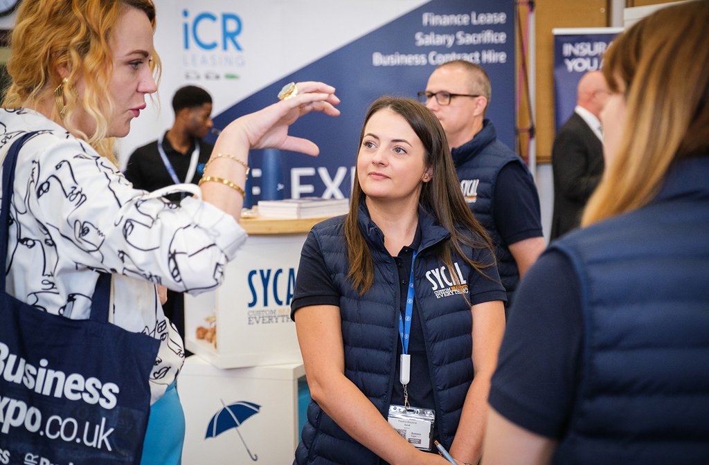 Delegates chatting at a Your Business Expo event