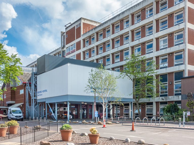 Bedford Hospital main entrance Image: Gordon Bell/Shutterstock