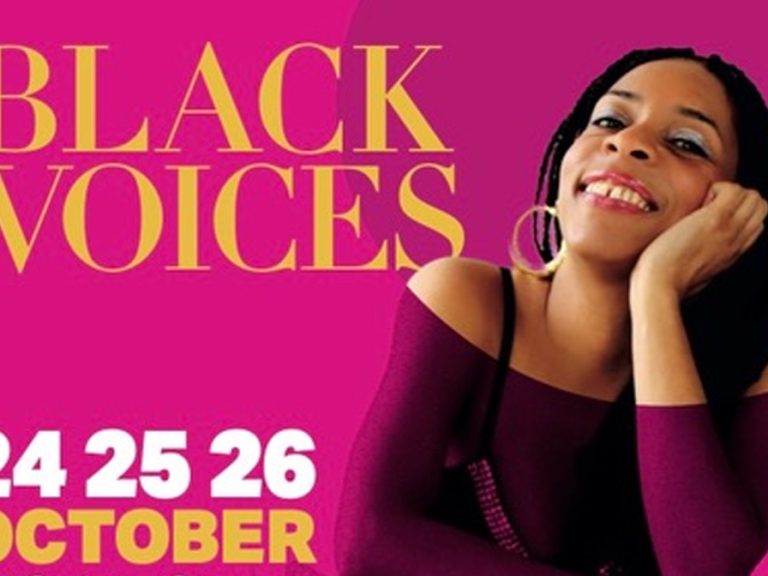 The poster for Bedford Music Club's Black Voices festival