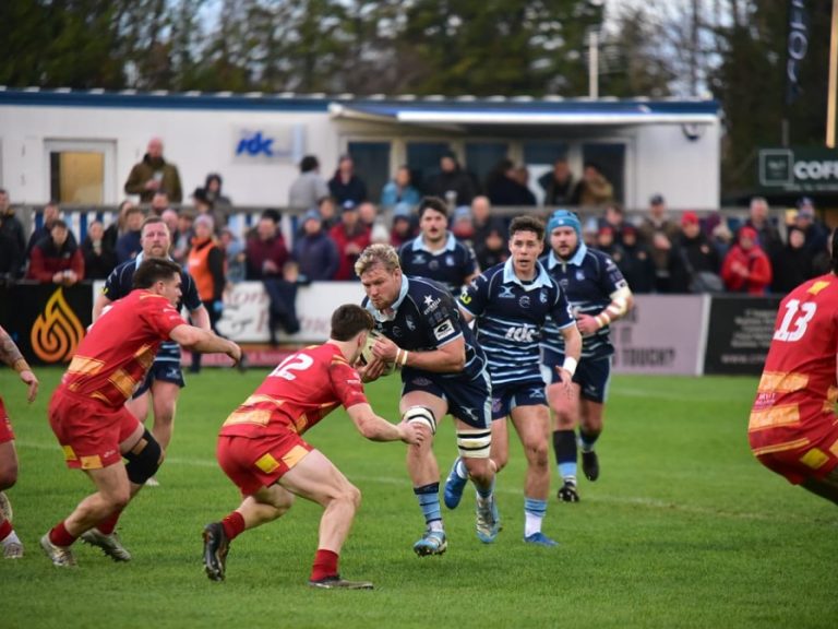 Bedford Blues in action against Cambridge at Goldington Road in December 2025