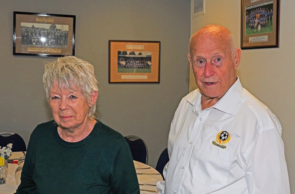 Former Bedford Town chairman, Mike John with his wife Carol