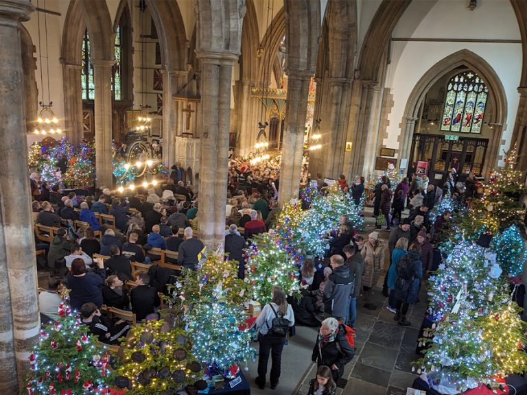 Crowds enjoy community choir at Bedford Christmas Tree Festival 2024 Image Bedford Christmas Tree Festival
