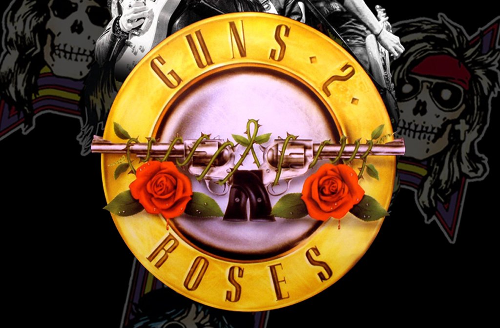 The logo of the Guns & Roses tribute band Guns 2 Roses