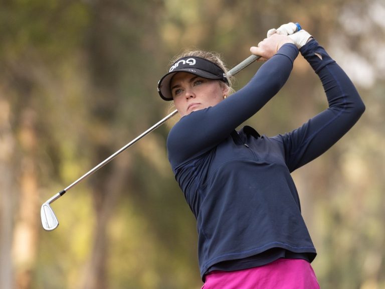 Golfer, Luca Thompson at the Ladies European Tour Q-School event in Morocco in December 2025