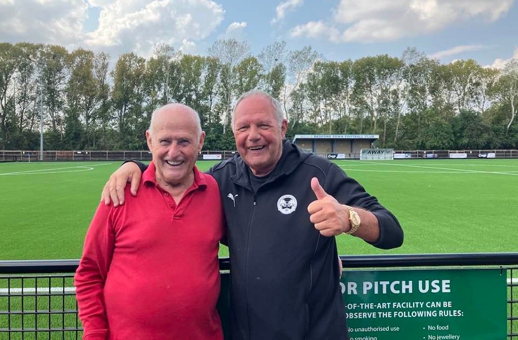 Mike John and football legend, Barry Fry.