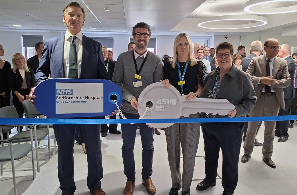 NHS Staff celebrate the opening of a new look Gilbert Hitchcock House 2 October 2025 Image Robert Oakley