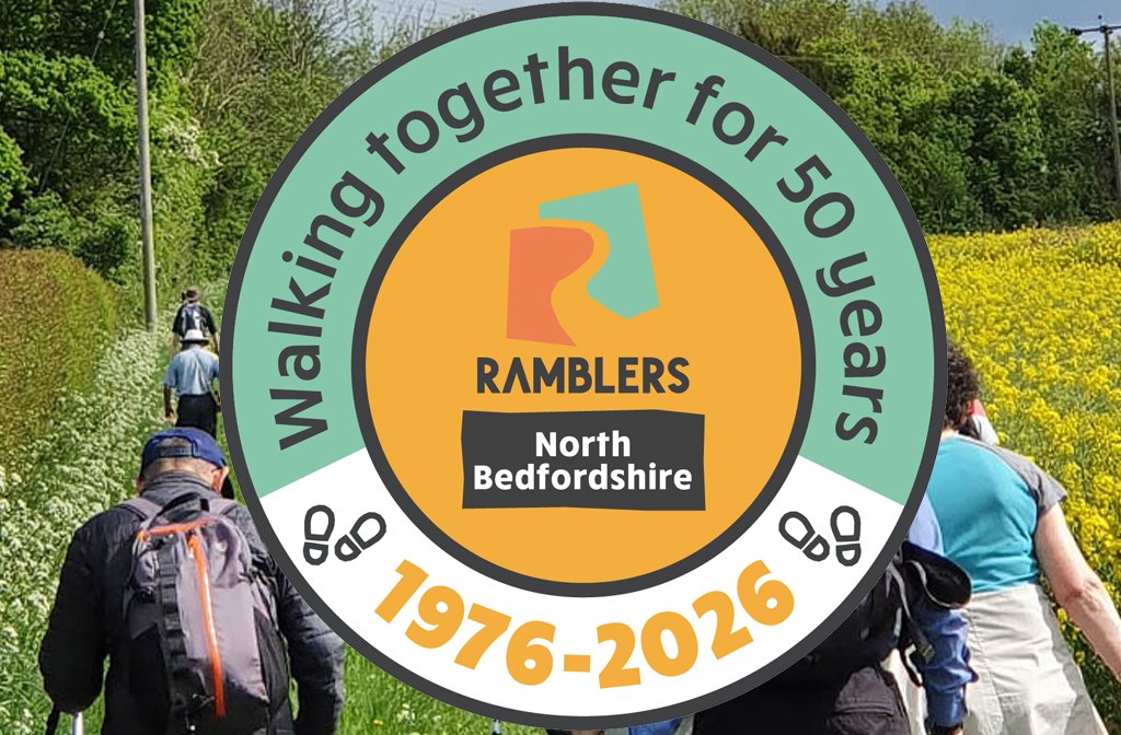 North Beds Ramblers 50th anniversary logo. Image