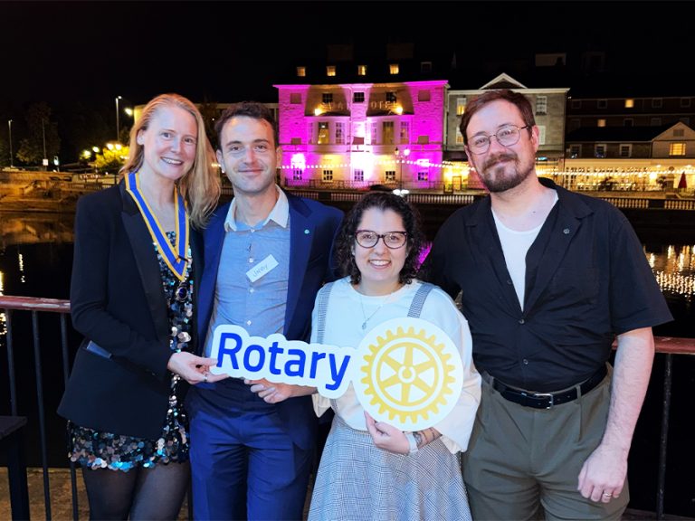 Rotary RGO is go (l-r) Inaugural president Vee Myners, member Jonny Ware, Club Secretary Vania Bregieira and Club Treasurer Elliott Codrington. Image: Bedford Independent