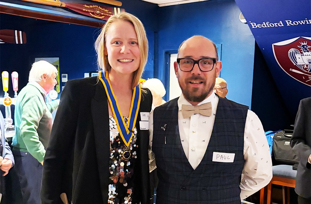 Rotary RGO's Inaugural President Vee Myners and Inaugural Vice-President Paul Hutchinson. Image: Bedford Independent