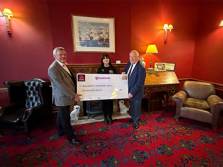 The Bedford Club remembrance dinner RBL cheque presentation 2025