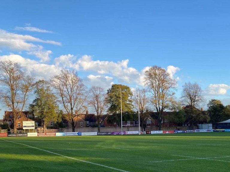 Trees at the 'far end' of Goldington Road which may have been planted to honour former players who served during WW1 but didn't return home. Image: Bedford Blues.