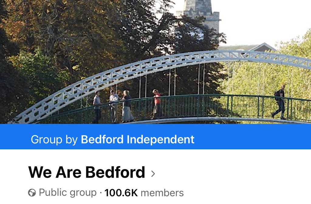 The cover image of We Are Bedford, owned and managed by the Bedford Independent and Bedford Clanger, which is Bedford Borough's biggest community Facebook group. Image: Progress Publishing