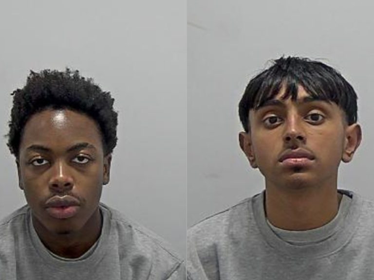 (l-r) Bennett Ndenkeh and Riaz Miah. Images: Bedfordshire Police custody photo