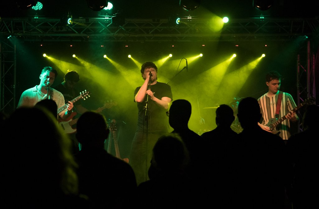 Blame Caesar on stage at Bedford Esquires. Image: Kane Howie