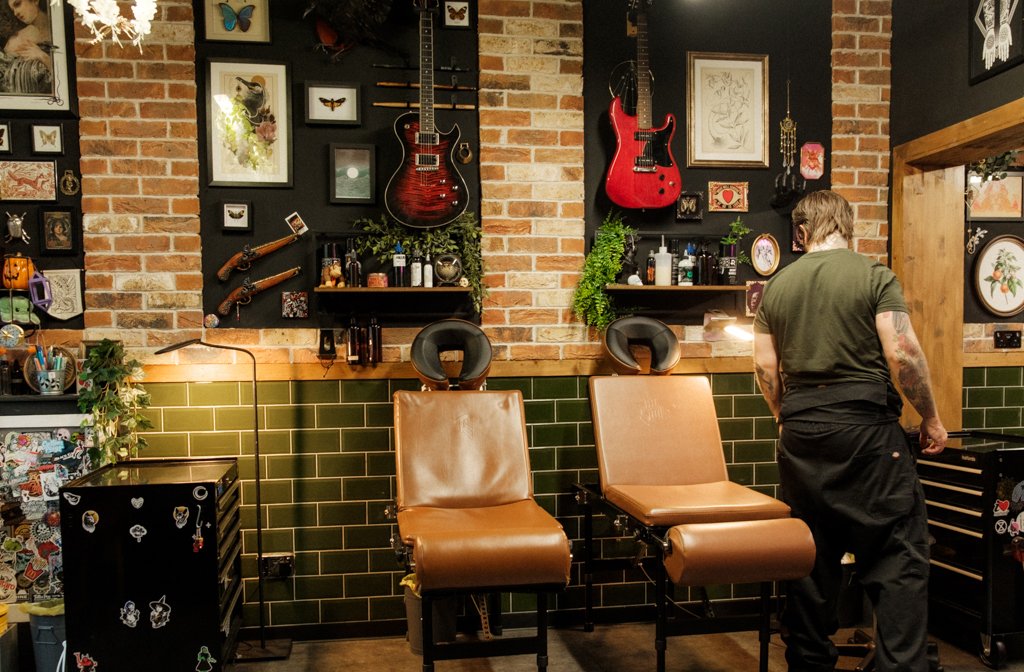 The interior of Evermore Tattoo Parlour