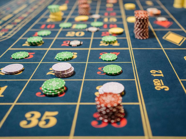 Gambling chips on a casino roulette table Image Pavel Danilyuk Pexels