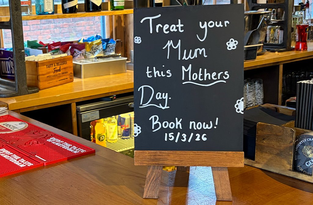 Mother's Day bad grammar pub sign Image Bedford Independent