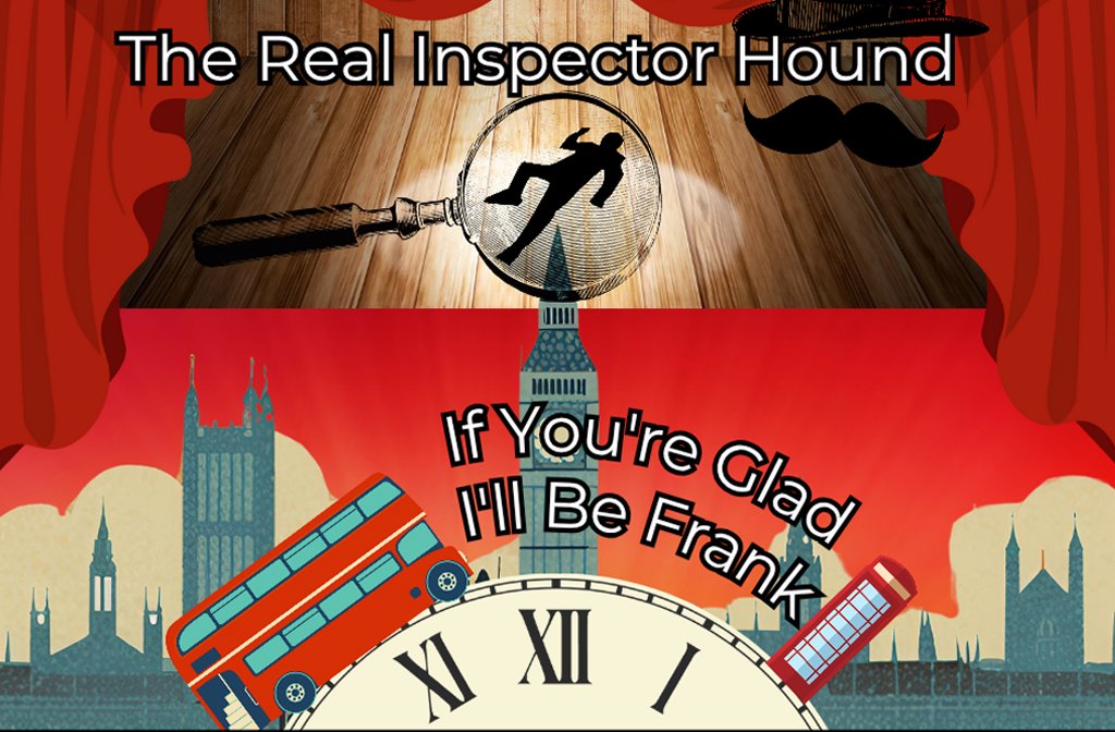 Poster for an evening of Tom Stoppard plays including The Real Inspector Hound and If You're Glad I'll be Frank