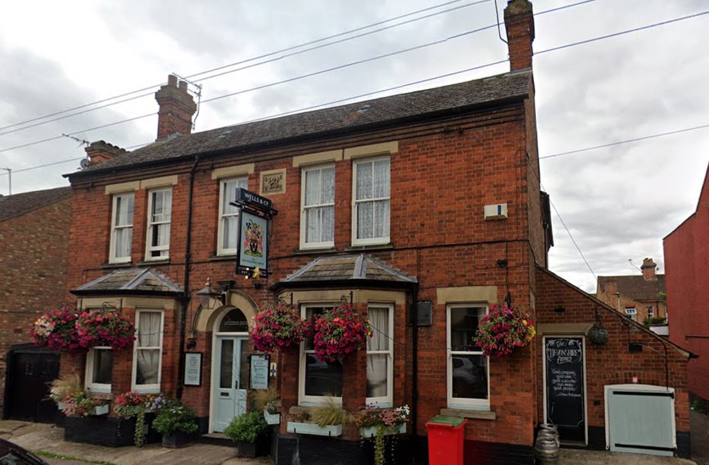 The exterior of The Devonshire Arms pub on Dudley Street in Bedford