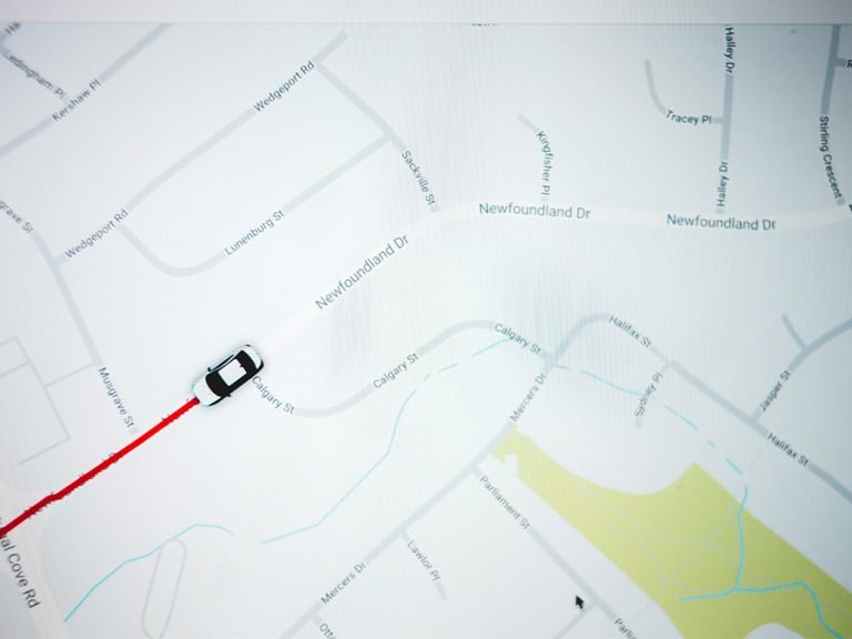 A vehicle being tracked on a map Image Erik Mclean Unsplash