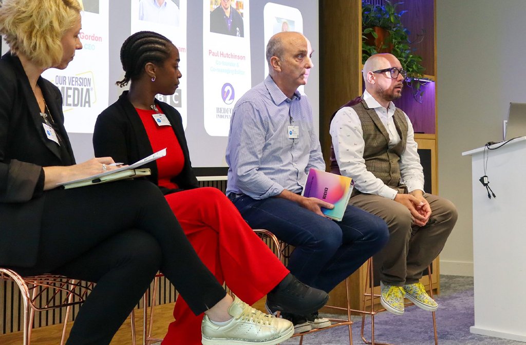 Bedford Independent editor, Paul Hutchinson, speaking at an event to launch the Creating Ethical Media and Journalism course. Image: Impress