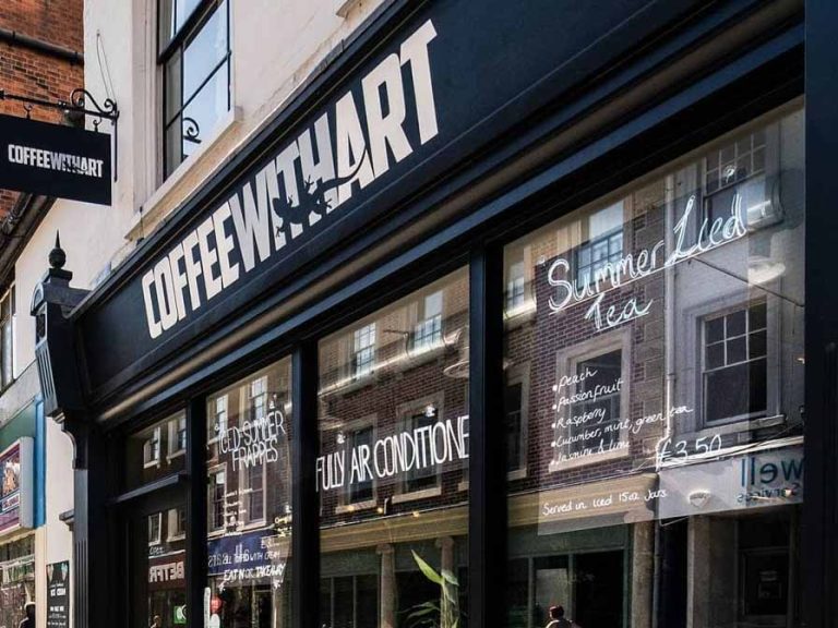 Coffee with Art on Bedford Hight Street